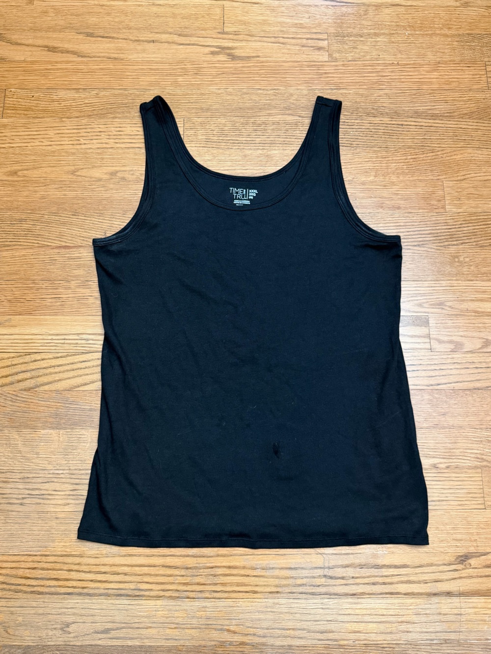 Time and Tru Black Women's Scoop Neck Tank Top size XXXL 3x